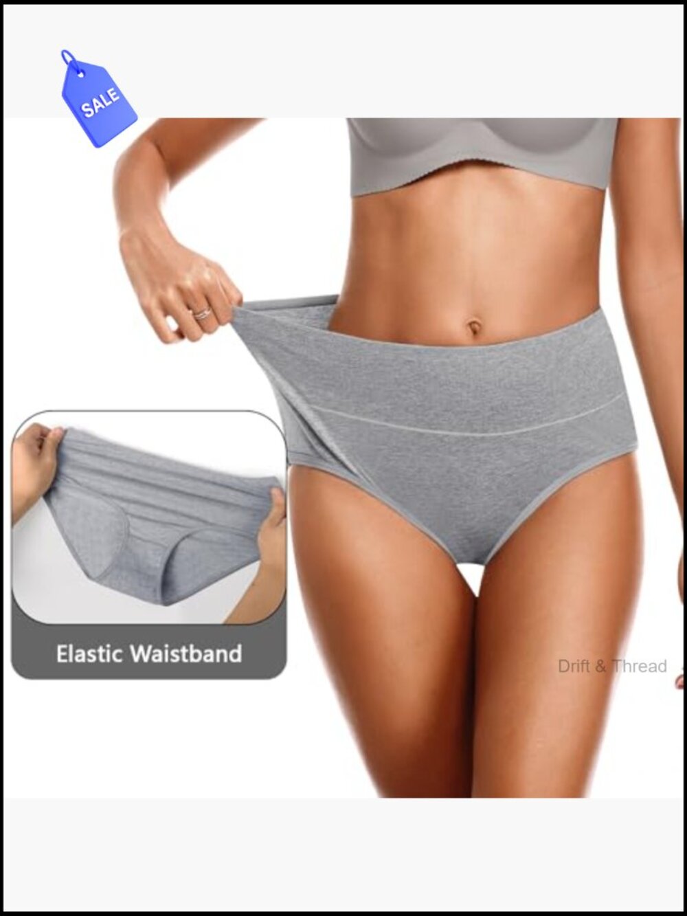 Large High Waisted Cotton Briefs 5 Pack Tummy Control Postpartum Panties - Picture 2 of 6